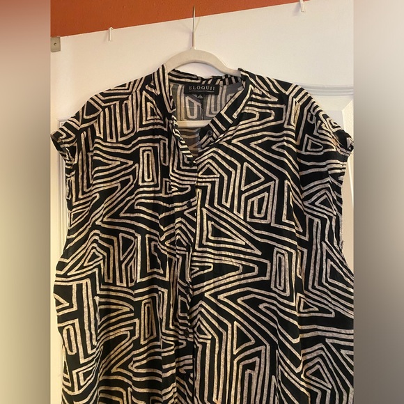 ELOQUII - geometric print shirt dress - Picture 3 of 3